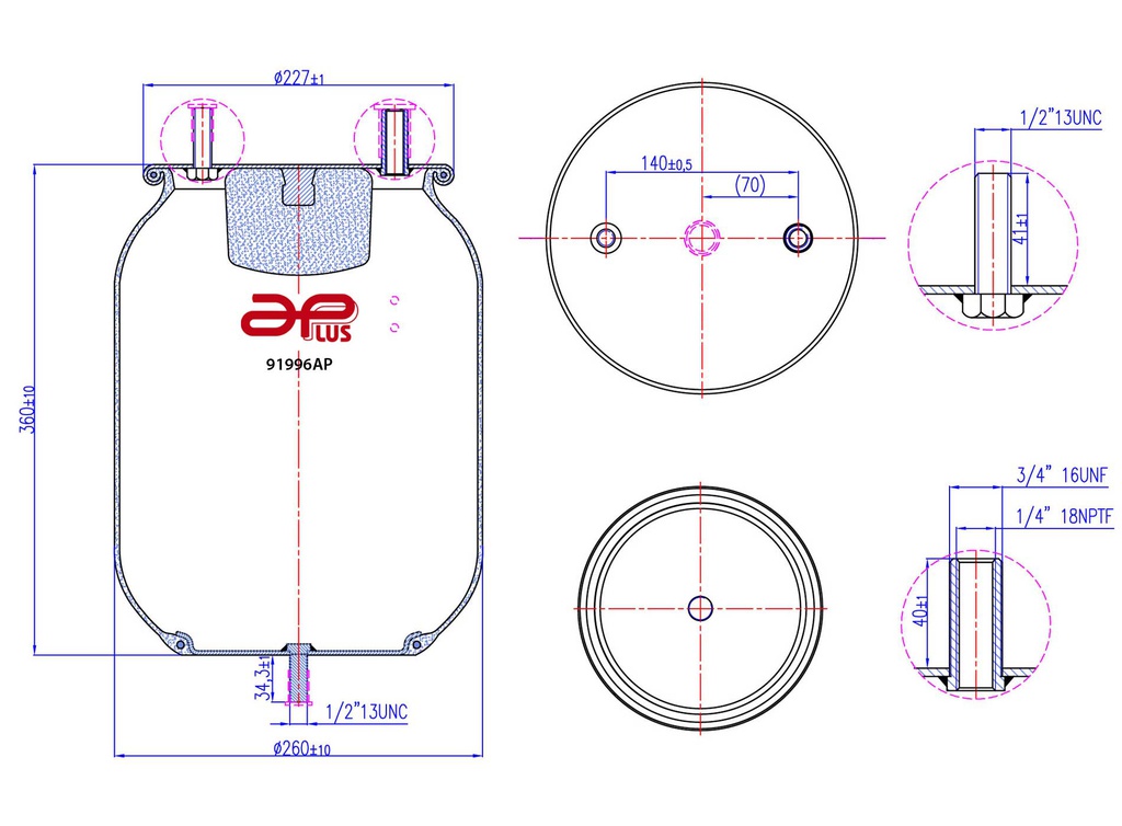 91996AP Kit pulmon