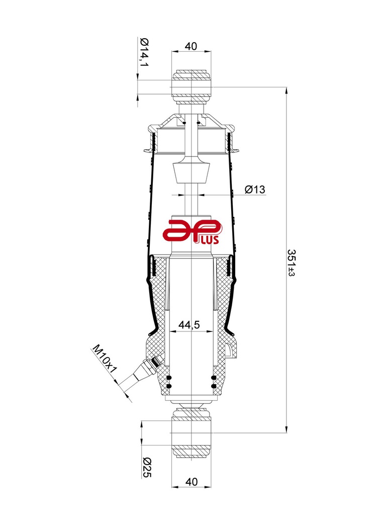 93179AMRAP Amortiguador de cabina con fuelle